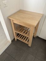 Servierwagen aus Holz mit Rollen