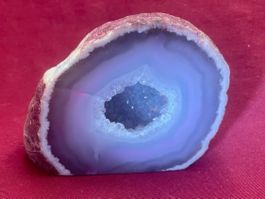 Achat Geode violett Mineral Stein Deko Objekt natur
