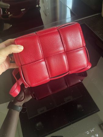 Christian Laurier Paris Leder Tasche rot