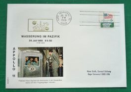 Ersttagsbrief: APPOLLO 11, Wasserung im Pazifik, 24.07.1969