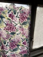 Tessuto fiori ortensie rosa