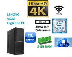 PC Lenovo V520 8GB+250GB SSD/500GB HD WIN11 WLAN
