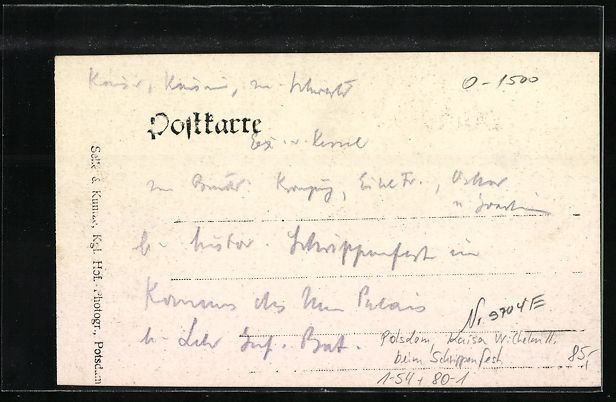 Ansichtskarten: Potsdam, Kaiser Wilhelm II. beim Schripp – Gebraucht aus Berlin von bartko-reher 1