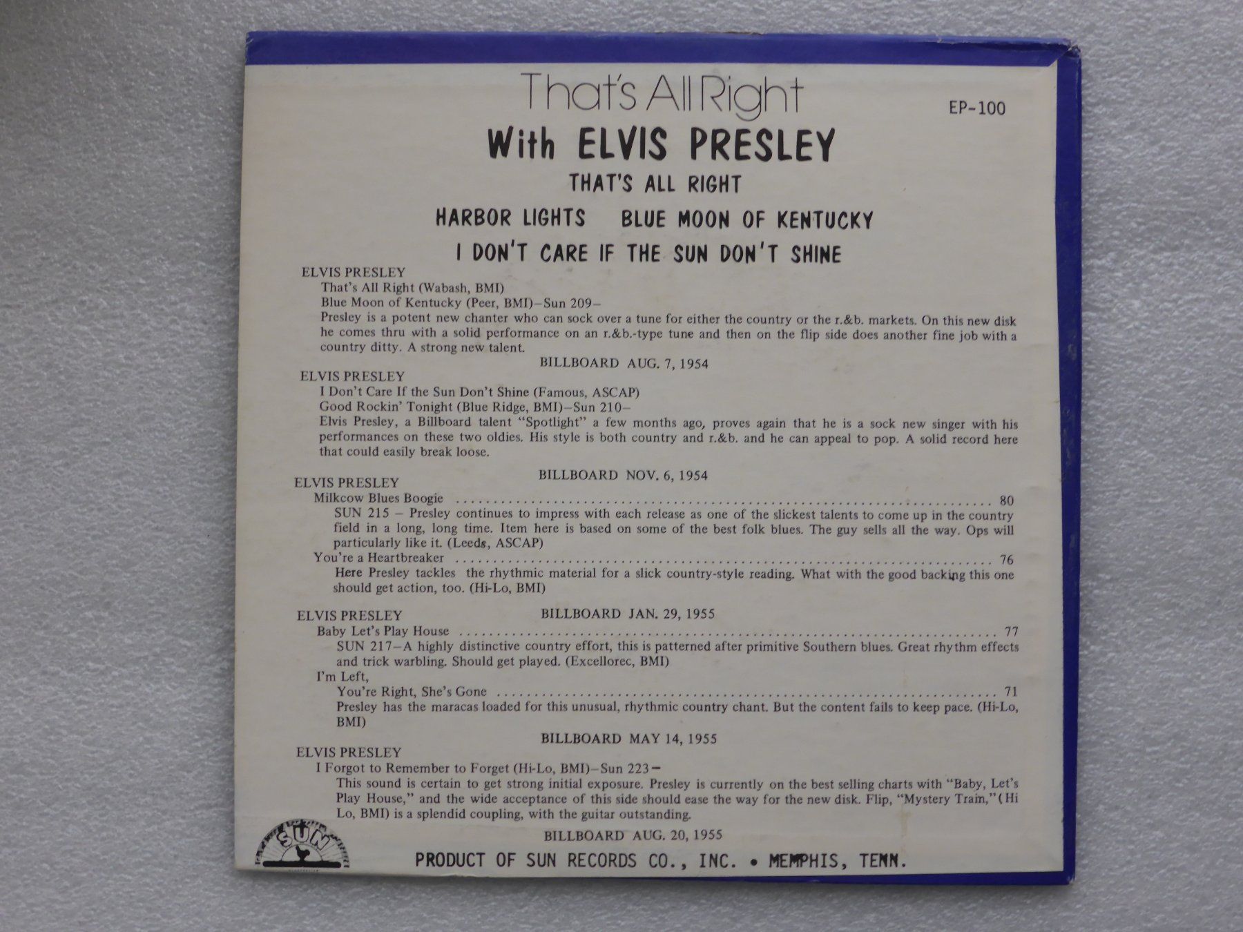 Dischi in vinile: Vinyl Single   EP   ELVIS PRESLEY – Usato da Küssnacht am Rigi venduto da Mondkinder 3