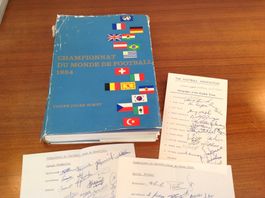 Autographe autogramm foot mundial WM Suisse 1954