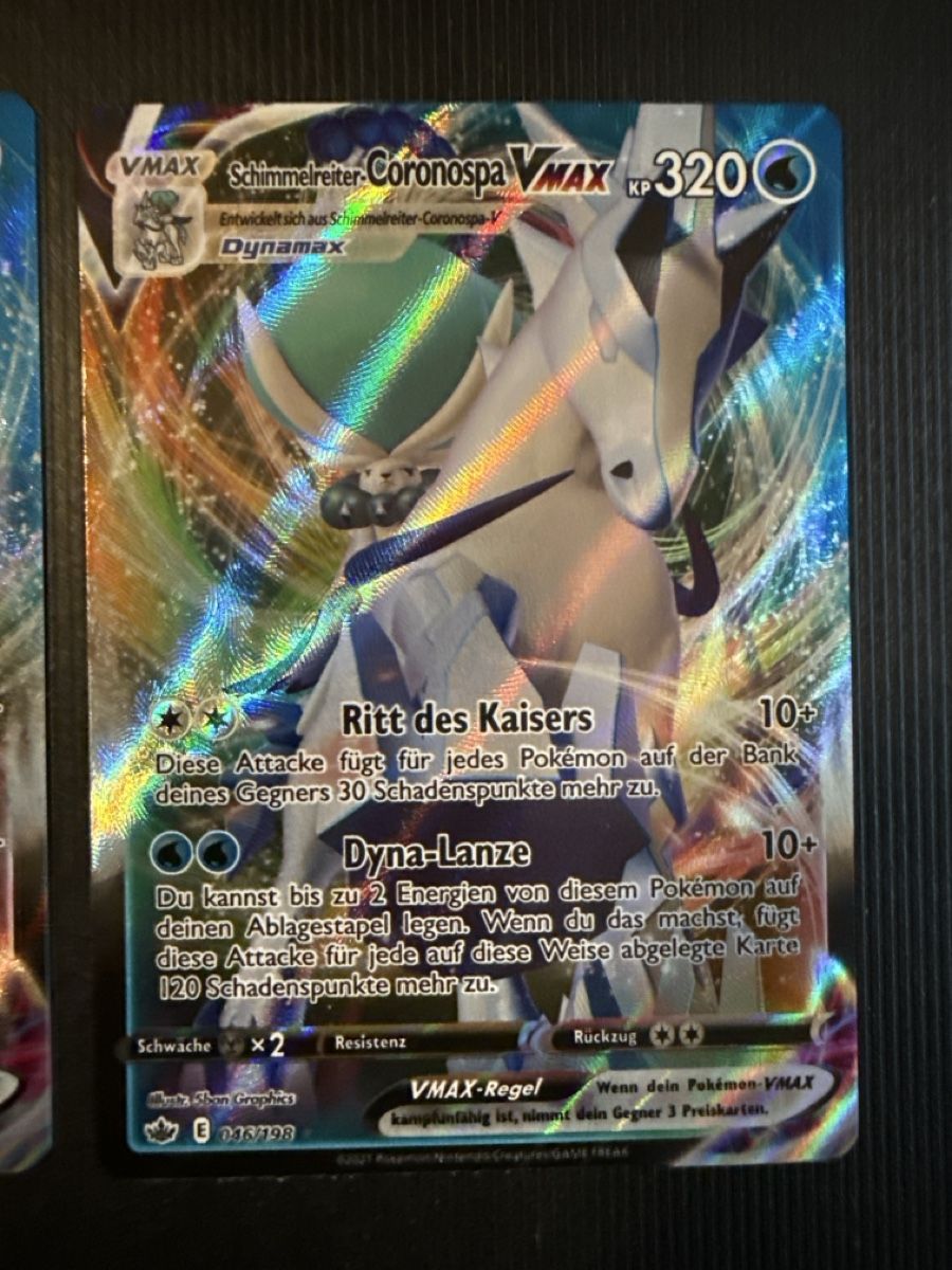 Pokémon Carte collezionabili: Pokemon Schimmelreiter-Coronospa VMAX Holo – Usato da Zürich venduto da max_kn88 3