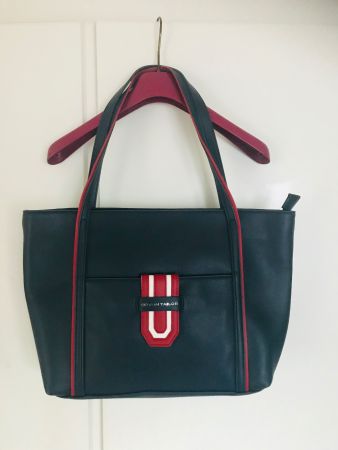 Tom Tailor Handtasche, Damen, blau-rot, wie neu