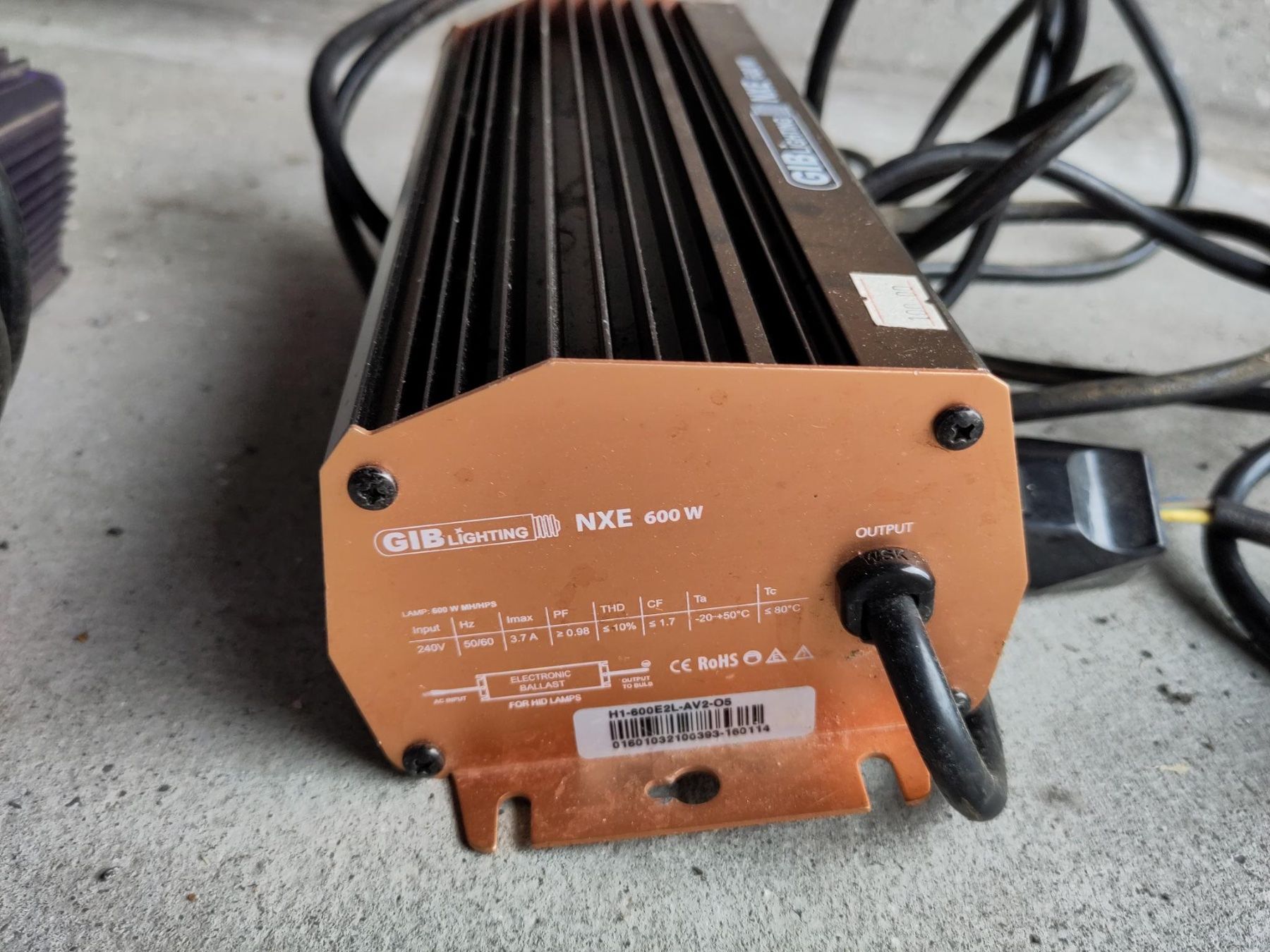 Alimentazione elettrica: GIB Lighting NXE 600W Ballast 600W – Usato da Capolago venduto da Bomberz 1