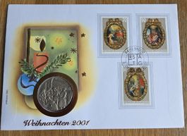 Silbermedaille Weihnachten 2001