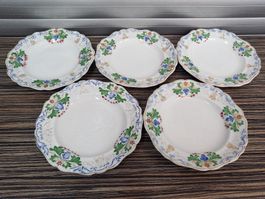 5 Wiener Porzellan Teller ca. 1850