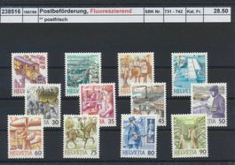 1987/89 "Postbeförderung - Fluoreszierend", ** postfrisch