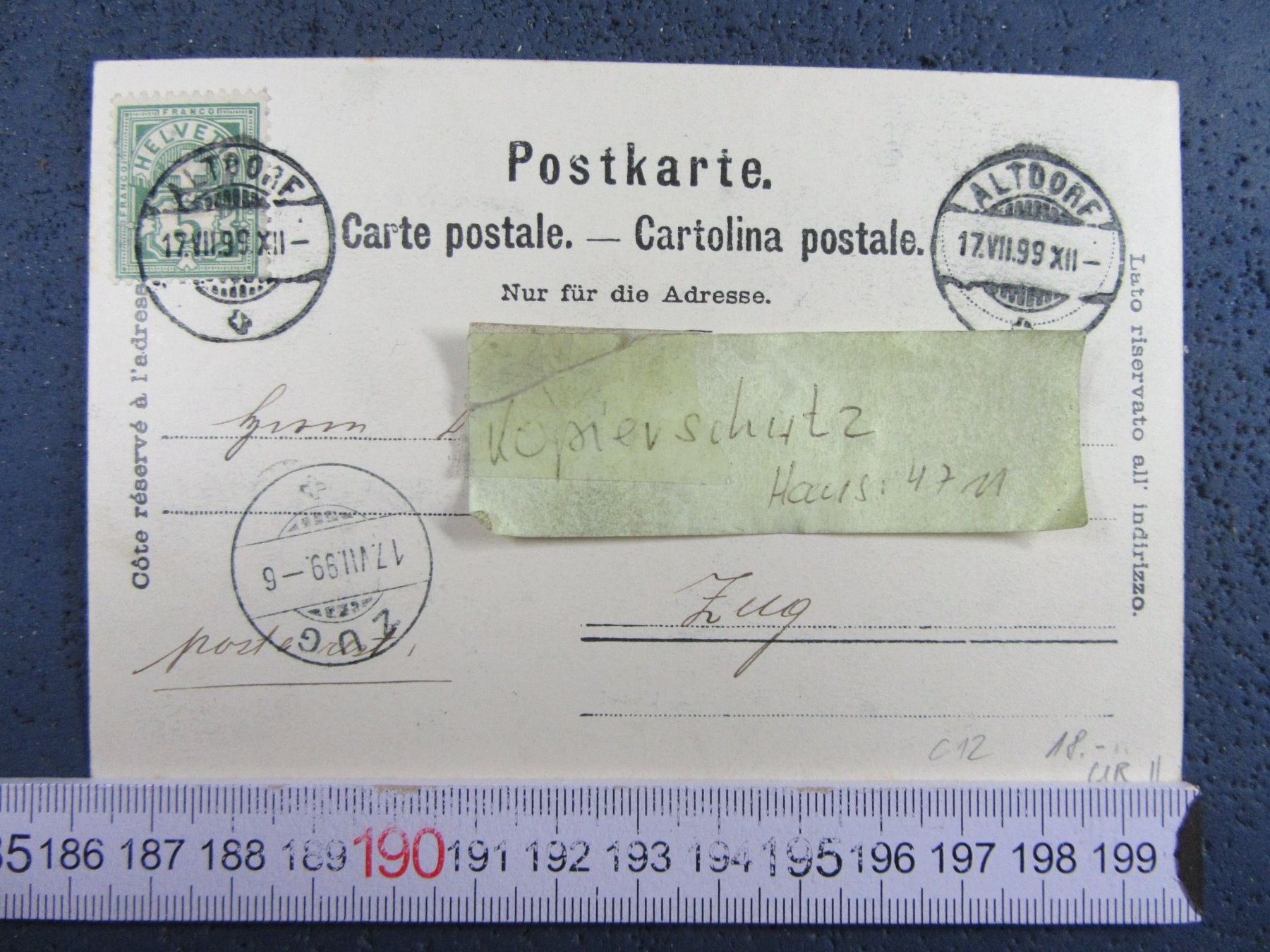 Ansichtskarten: ALTDORF 1899 URI AK – Gebraucht aus Ettingen von Hausi4711 1
