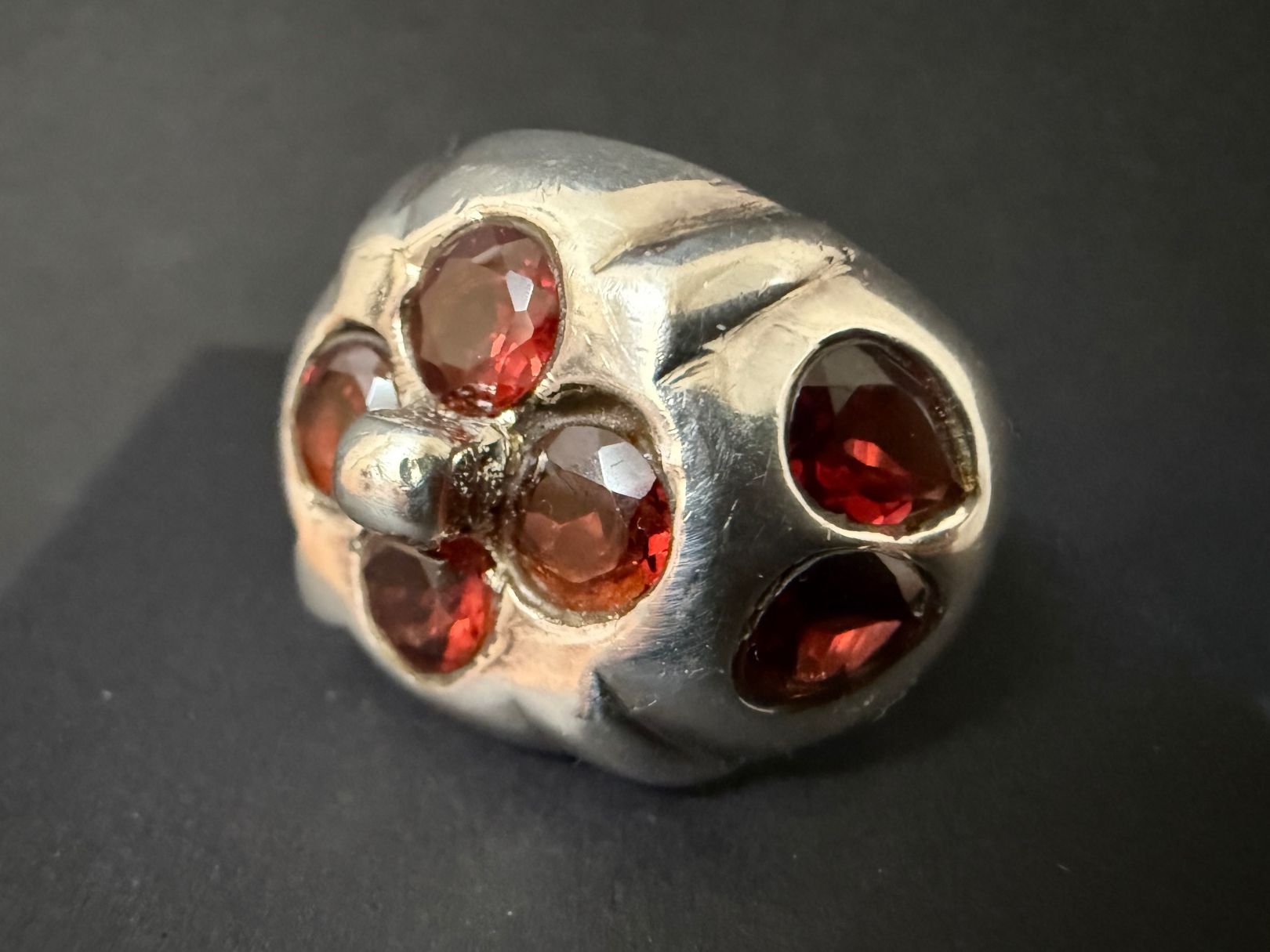 Anelli: Silber Ring mit Granat 925 – Usato da Spiegel b. Bern venduto da Rogger72