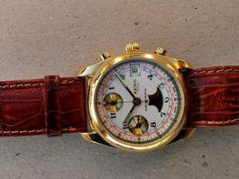 Zeno Chrono Handaufzug, Valjoux 7768, Mondphase