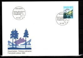 1993 - FDC / Freimarken A- und B-Post - Lac de Tanay