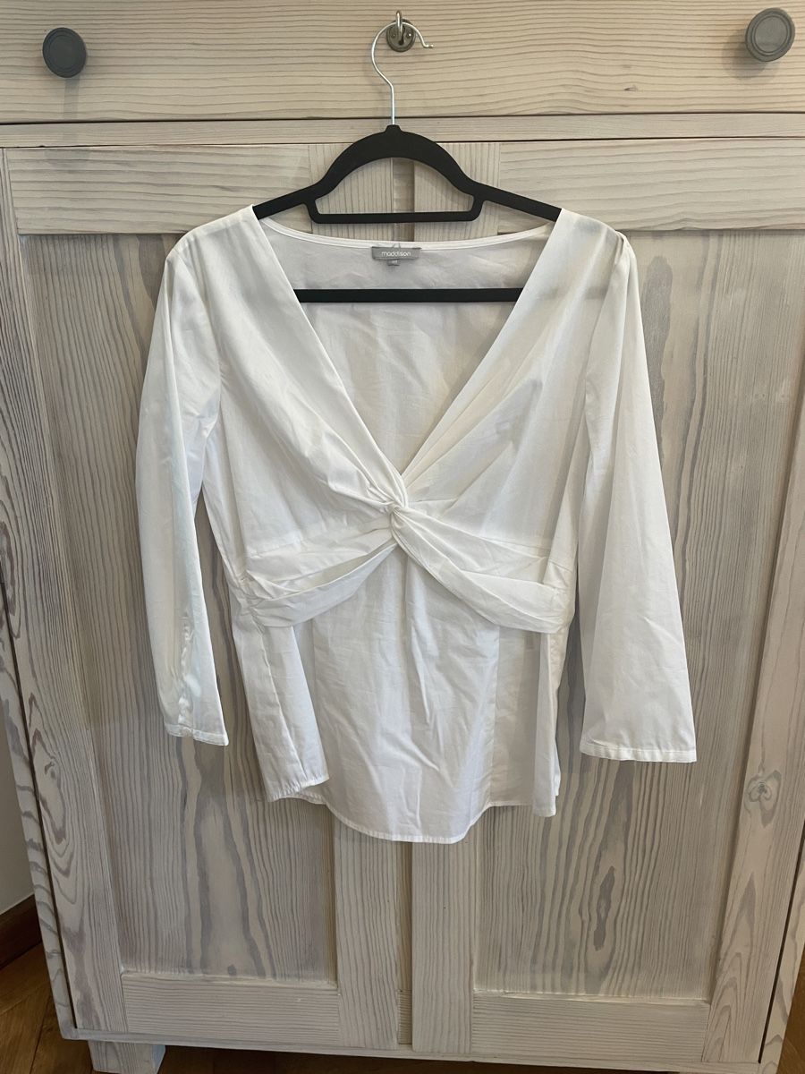 Blusen: Madisson Bluse Weiss 38 Baumwolle Top Elegant Schick – Gebraucht aus Basel von non_vn79