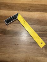 Winkellineal gelb Metall Lauffer 30cm gebraucht