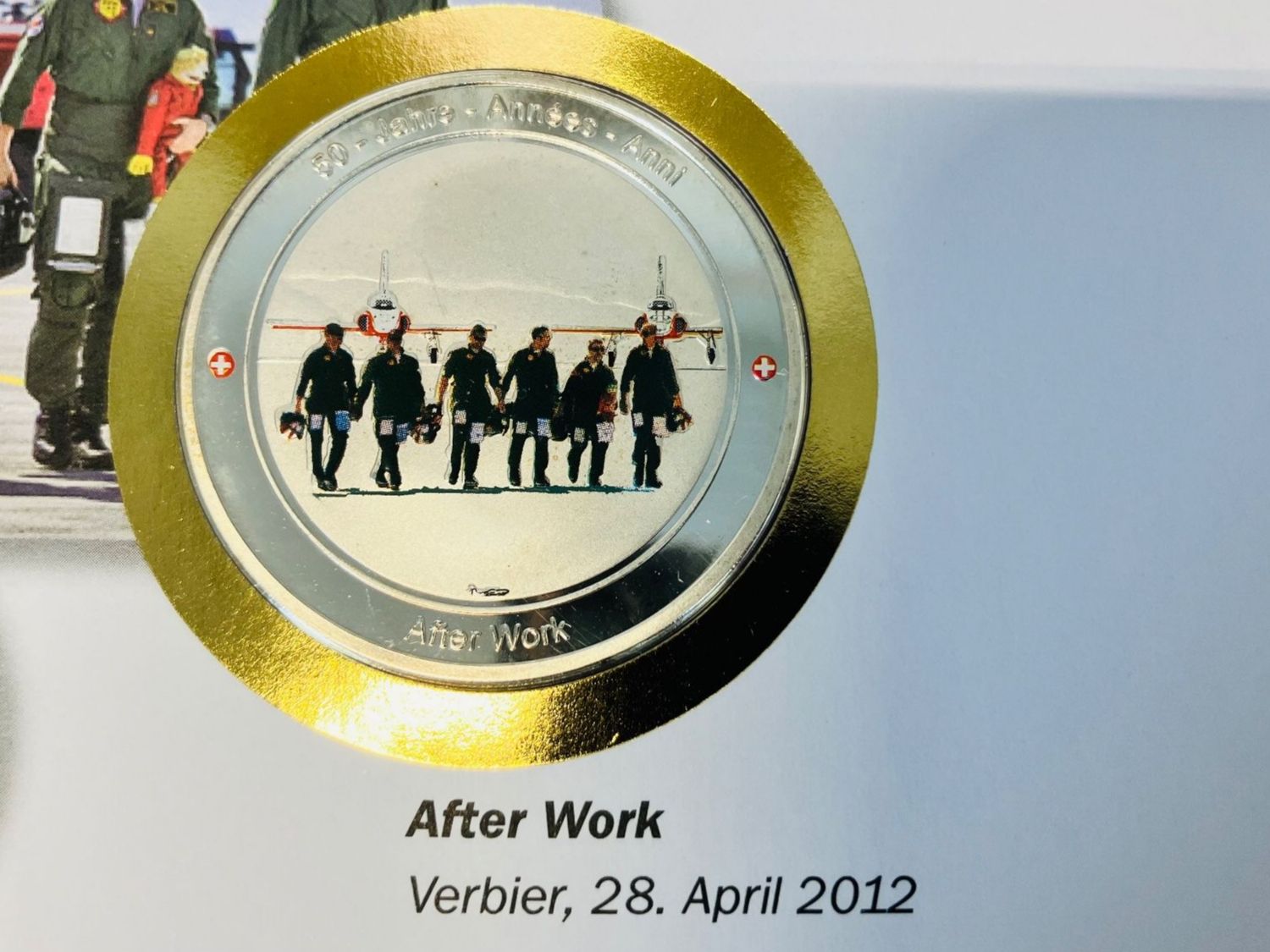 Medaglie: Patrouille Suisse  Numisbrief versilberte Medaille 2012 – Usato da Merenschwand venduto da Garfield2026 1