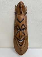 Vintage Afrikanische Holzmaske Wandmaske handgeschnitzt
