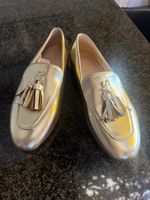 Damenschuhe Loafer Gold Grösse 37 neu