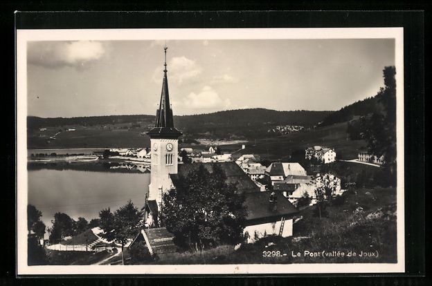 Cartoline postali: Le Pont, Vue générale, vallée de Joux – Usato da Berlin venduto da bartko-reher