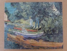 Puzzle Van Gogh, Boote am Ufer der Oise 42 Teile 19 x 15cm