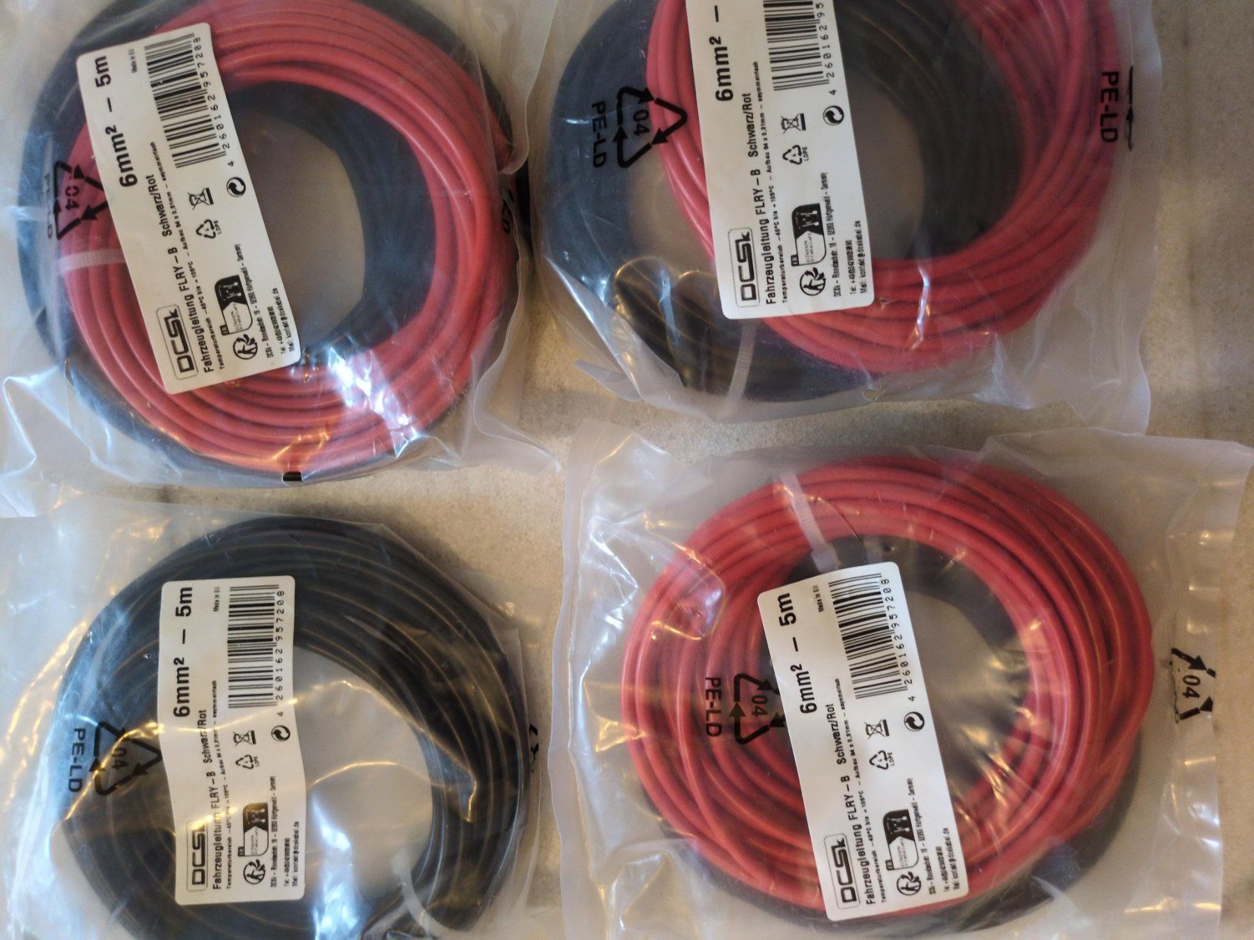 Kabel: Fahrzeugleitungen 6mm2 - 5m - FLRY B - Litze – Neu und originalverpackt aus Sils im Domleschg von Bubblez