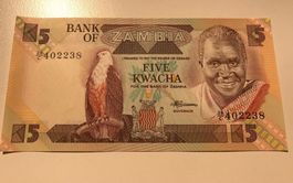 Zambia 5 Kwacha Neuwertig