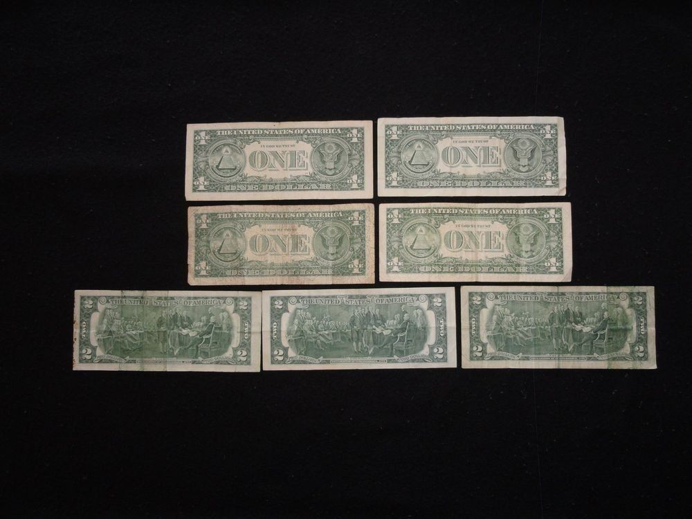 Banknoten: samlung US$ Notes, Federal Reserve - Two & One dollars – Gebraucht aus Unterbäch VS von diq_bj5y 1