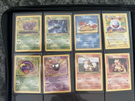 8 Pokémon Karten  Base set Deutsch erste Edition - Zustand 