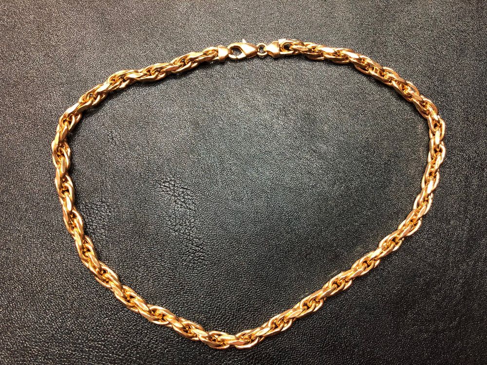 Catenine: Massive und elegante Damenkette aus 18 Karat Gelbgold Au 750 – Usato da Bern venduto da bombich