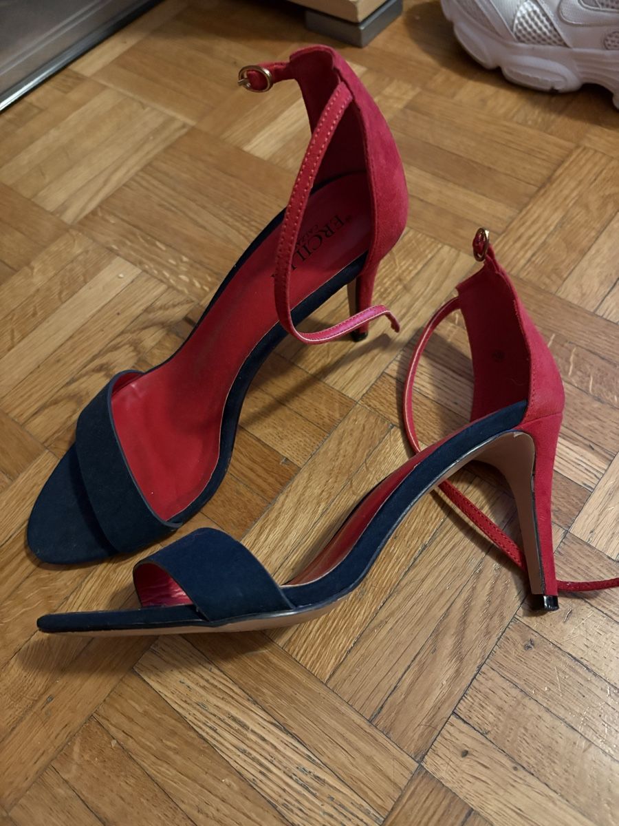 Scarpe da donna: Sandali eleganti Rossi e Blu in camoscio  – Usato da Viganello venduto da cos_m2tj 2