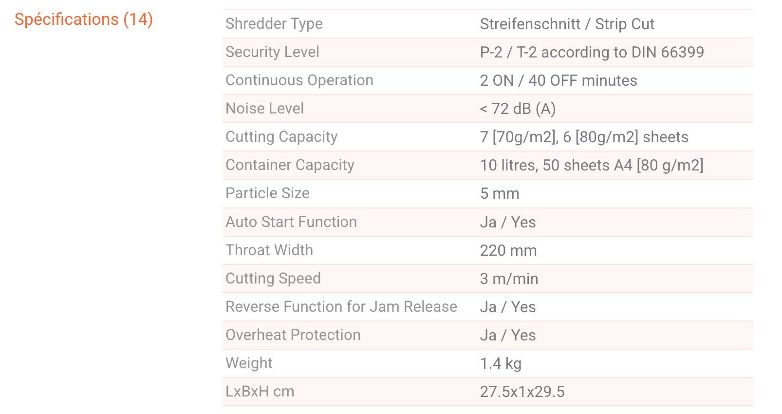 Distruggi documenti: Peach Cut Shredder PS400-02 – Usato da Ferreyres venduto da Malamaro 4