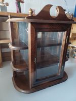 Holzvitrine mit Glasscheiben 52x22x52/59 cm
