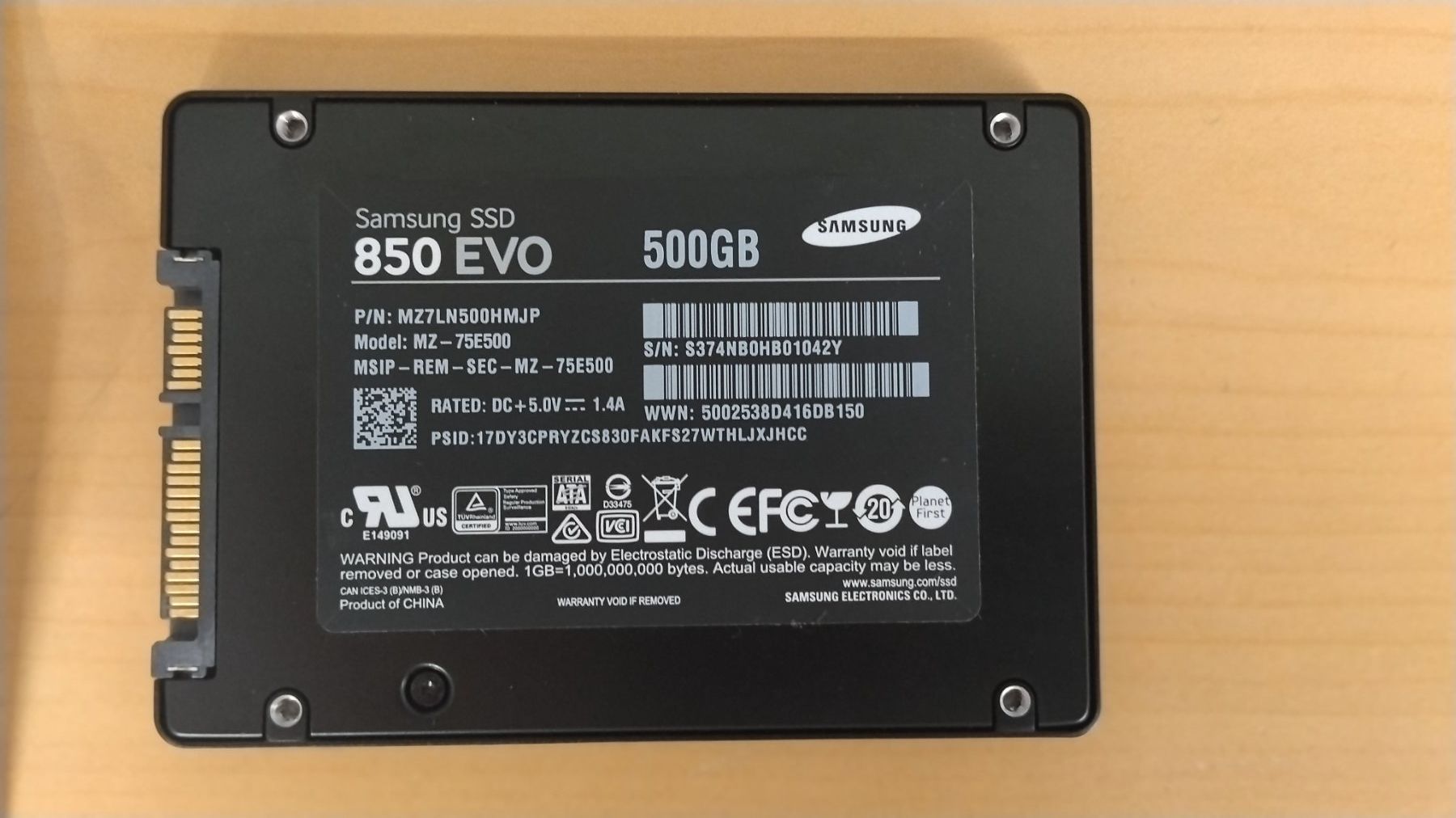 Samsung Dischi rigidi: Samsung SSD 850 EVO 500GB gewipt – Usato da Wallisellen venduto da mic_gg2g 1