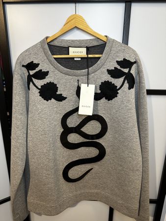 Gucci Snake Logo Neoprene Crewneck 