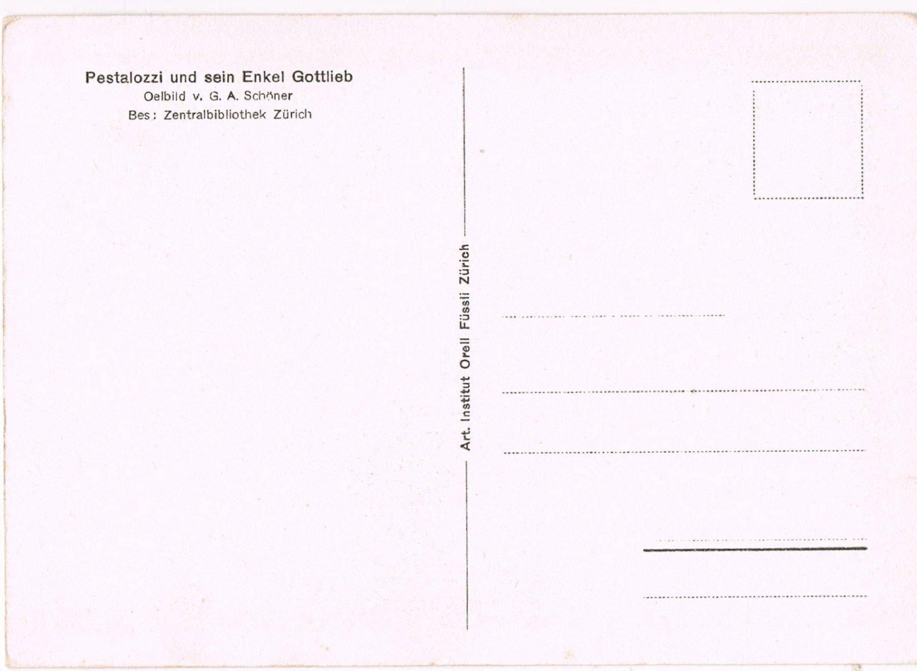 Cartoline postali: Pestalozzi und sein Enkel Gottlieb – Usato da Buchs AG venduto da Baerfisch 1