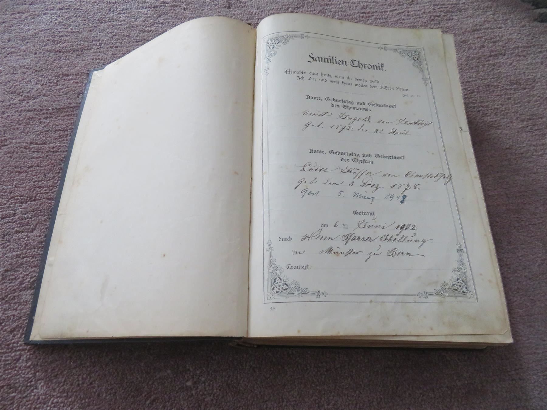 Libri: HOCHZEITSBIBEL Antik ca. 1900 – Nuovo e nell'imballaggio originale da Niederbipp venduto da Onyx32 4