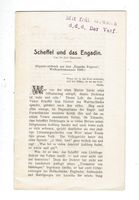 Scheffel und das Engadin, Separat-Druck 1909