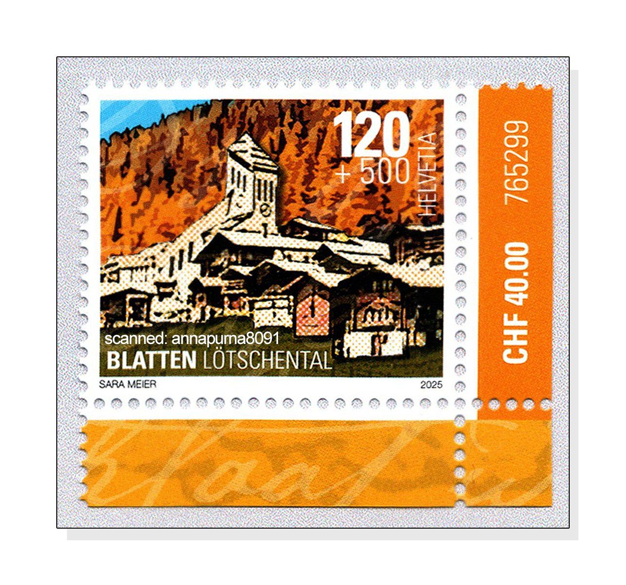 Alle Briefmarken: Blatten Briefmarke Solidarität Eckrand unten rechts – Neu (gemäss Beschreibung) aus Pfäffikon SZ von ANNAPURNA8091