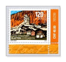 Blatten Briefmarke Solidarität Eckrand unten rechts