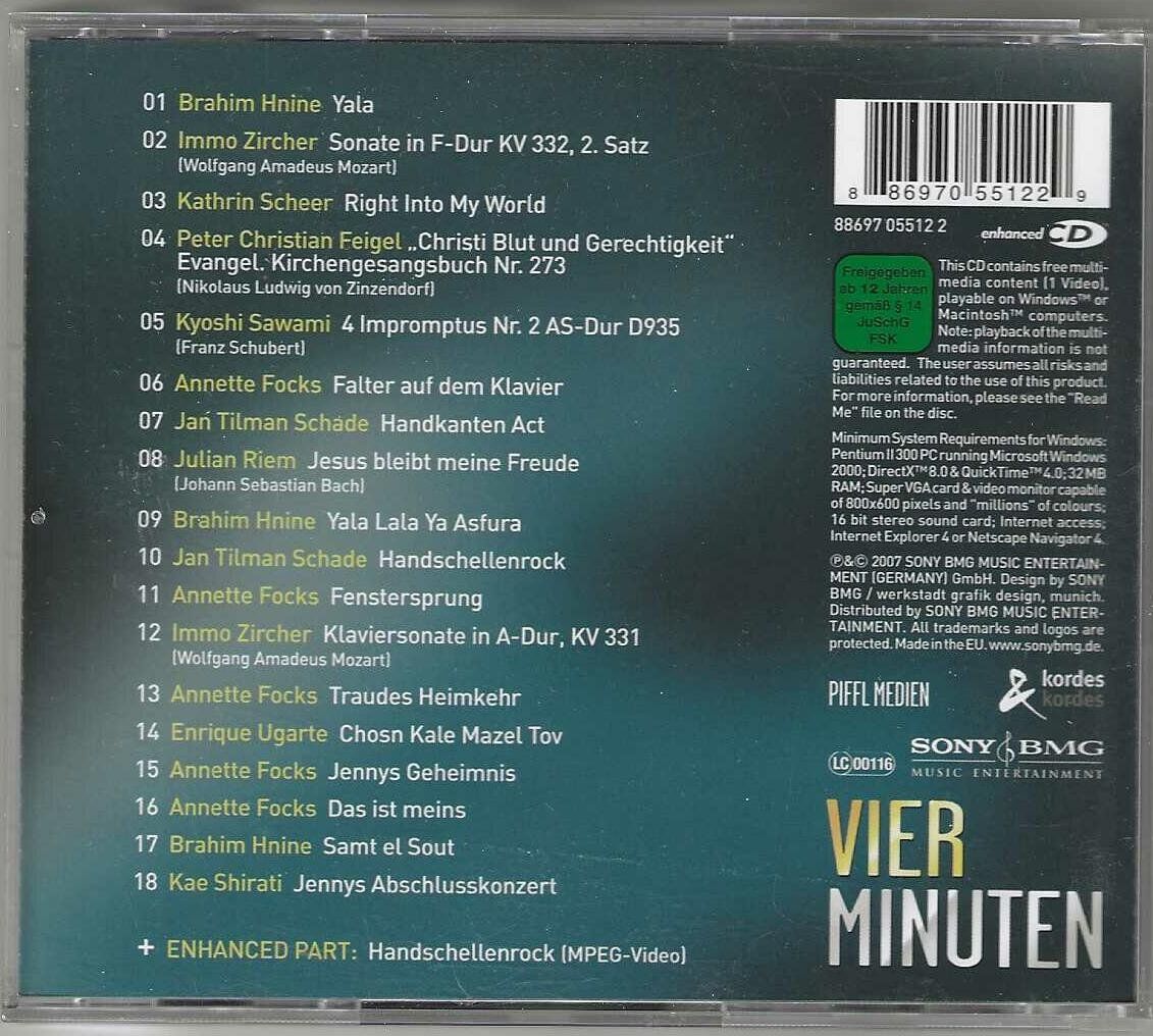 CD: Annette Focks/Various - Vier Minuten – Usato da Genève venduto da CDLPBookS 1