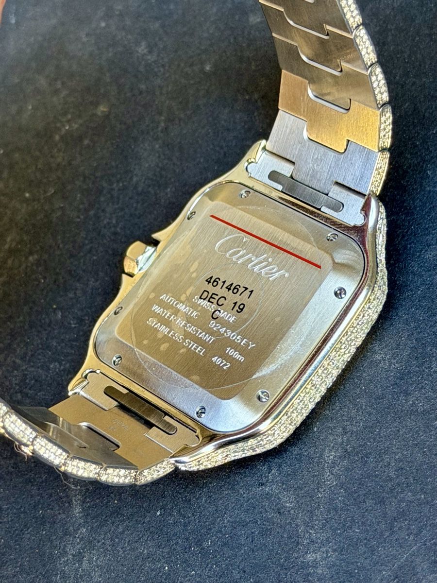 Cartier Orologi: Cartier Santos Iced Out Automatic Fullset Neu – Nuovo (secondo la descrizione) da Winterthur venduto da YSCHU 4