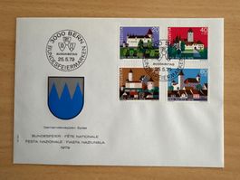 "CH 1979: Bundesfeier - 4 Werte Pro Patria ungestempelt"