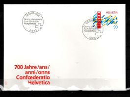 1990 - FDC / Werbemarken - Logo 700 Jahre Eidgenossenschaft