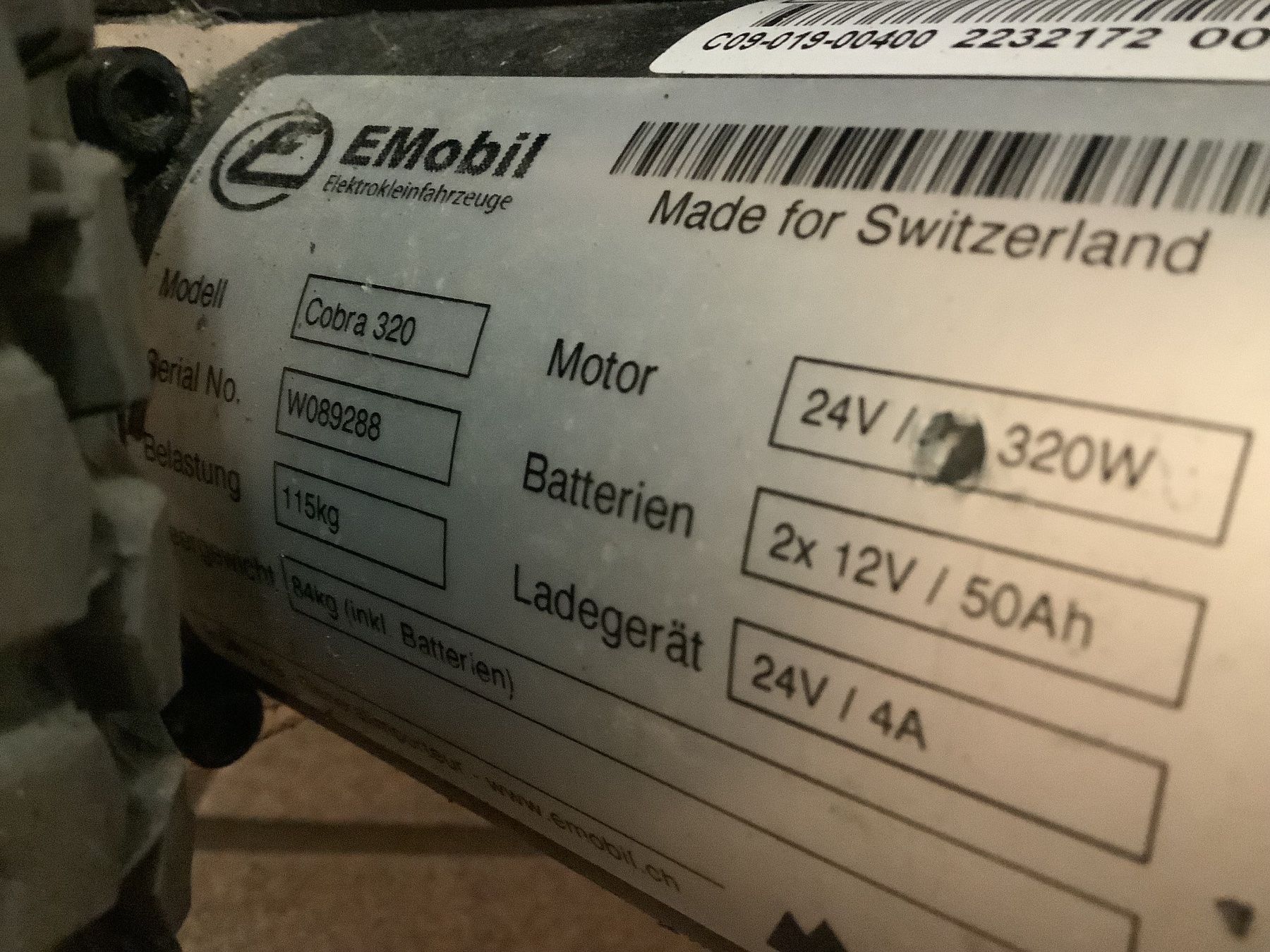Sedie a rotelle: Elektro-Rollstuhl COBRA 320 – Usato da Bern venduto da pdm77 7