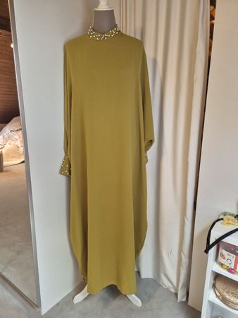 Kleid Melike Tatar gelb mit Perlen Grösse Einheitsgrösse