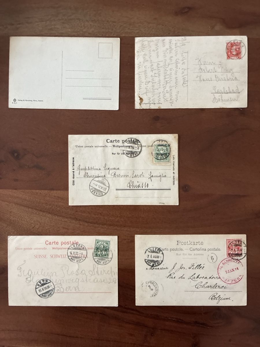 Cartoline postali: 10 Ansichtskarten Schweiz Luzern Schweizerhof Quai LU – Usato da Oftringen venduto da Cla.vD.74 1