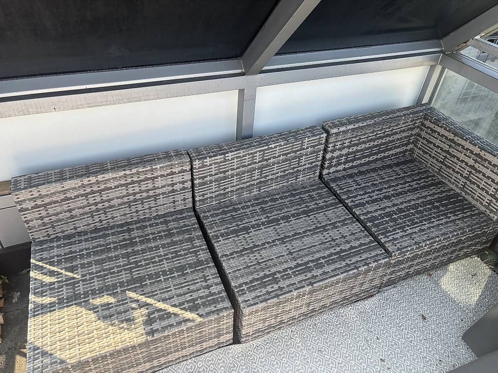 Liegen & Liegestühle: Garten Lounge Sofa Rattangeflecht grau Sesselmodul guter ... – Gebraucht aus Zürich von nic_x8t7 2