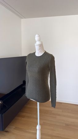 Damen Pullover Massimo Dutti 100% Cashmere oliv Grösse M